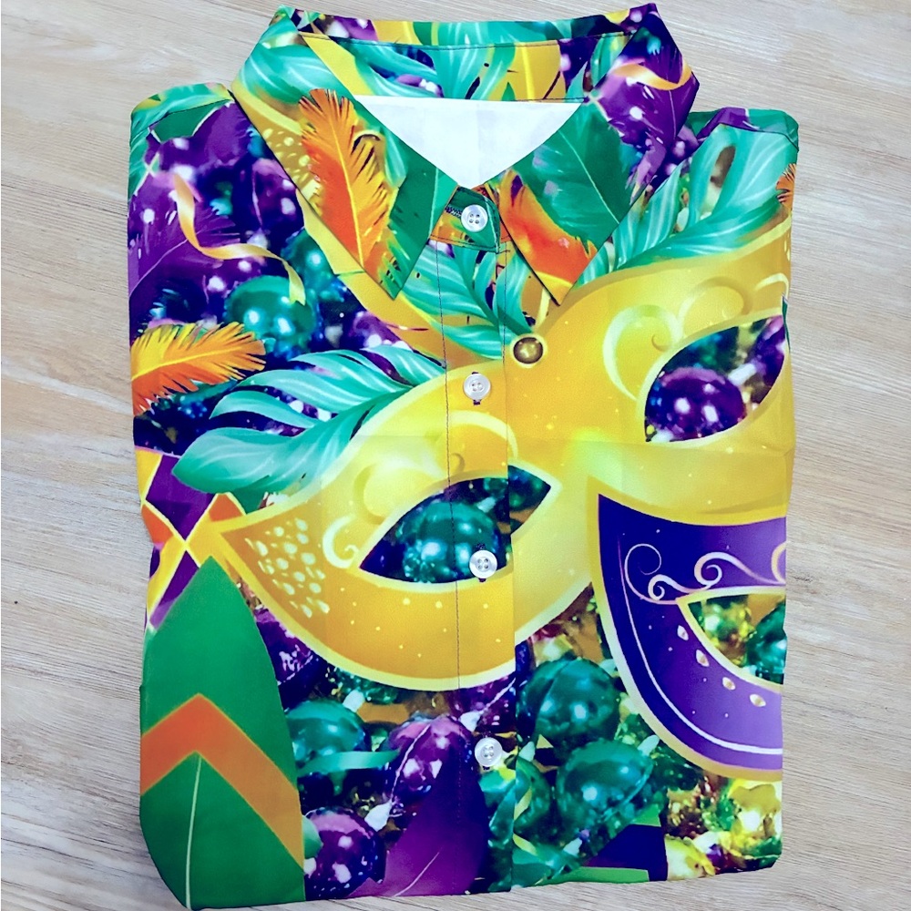 Mardi Gras Let’s Geaux party shirts